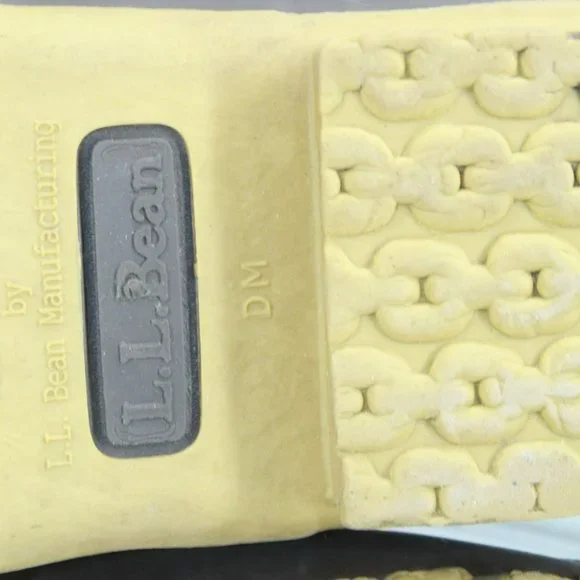 LL Bean Brown Leather Lace Up Shearling Lined Mid Calf Duck Boots Size 7 M - Picture 7 of 9